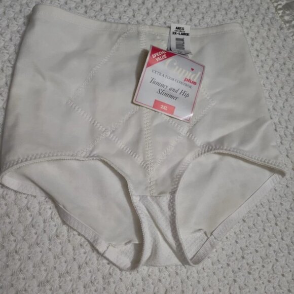 Cupid Plus Extra Firm Control Tummy And Hip Slimmer White Size 2XL - Picture 1 of 3